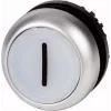 Eaton M22-DL-W-X1 įspaudžiamosios mygtuko galvutės vykdomasis elementas, baltas, metalinis apvadas, 22,5 mm 216942