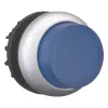 Eaton M22-DLH-B plokščia mygtuko galvutė, mėlyna, titano apvadas, 22,5 mm 216973