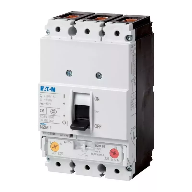 Eaton NZMN1-A63 3 polių automatinis jungiklis 63A 690V AC 50kA 259083