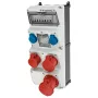 MENNEKES AMAXX kištukinių lizdų kombinacija 940010 - 32A CEE įvadas, 6 lizdai, RCD/MCB apsauga, IP44