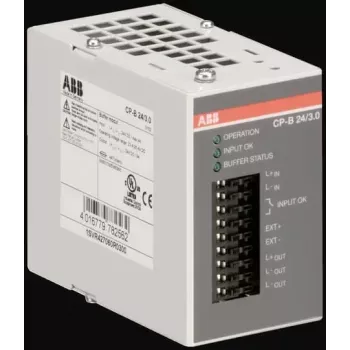 ABB CP-B 24/3.0 buferinis modulis maitinimo šaltiniams, 24 V DC, 3 A, DIN bėgiui 1SVR427060R0300