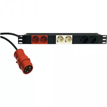KÖNIG & MEYER 19-Power Box 1U 8 lizdų Schuko PDU, 16 A, juodas 28664-000-55