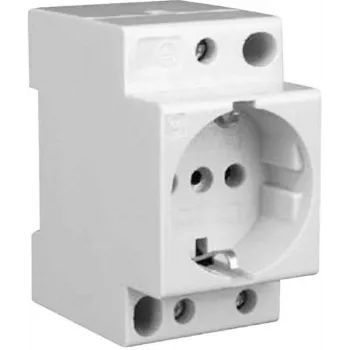 Eaton xPole DIN bėgių Schuko lizdas 16 A 250 V AC be atlenkiamo dangtelio, 2,5 TE, šviesiai pilkas 266875