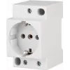 Eaton xPole DIN bėgių Schuko lizdas 16 A 250 V AC be atlenkiamo dangtelio, 2,5 TE, šviesiai pilkas 266875