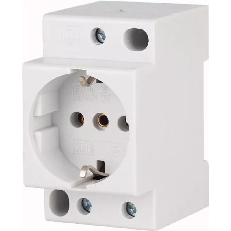 Eaton xPole DIN bėgių Schuko lizdas 16 A 250 V AC be atlenkiamo dangtelio, 2,5 TE, šviesiai pilkas 266875