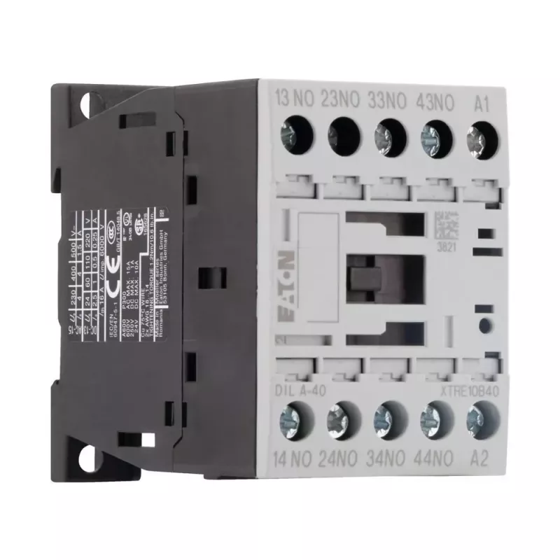 Eaton DILA-40 pagalbinis kontaktorius, 4 NO, 230 V AC ritė, varžtiniai gnybtai