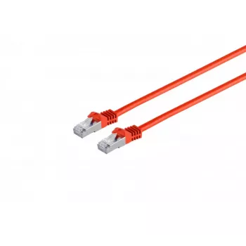 EXERTIS CONNECT Cat6a S/FTP komutacinis kabelis RJ45 į RJ45 5m raudonas LSZH lietas su apsauga nuo užkabinimo 79305R