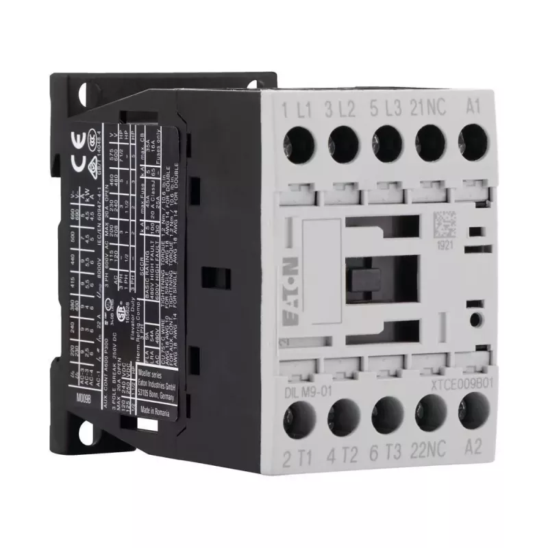 Eaton DILM9-01 kontaktoriuss, 3 polių, 9 A, 24 V AC ritė 276729