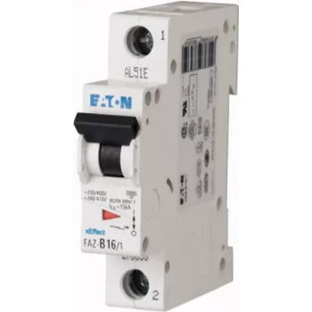 Eaton FAZ-C1/1 miniatiūrinis automatinis jungiklis C tipo, 1 A, 1 polius, 10 kA, DIN bėgiui 278546