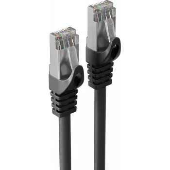 S CONN MAXIMUM CONNECTIVITY INDUSTRIE (PUR) Cat.7 S/FTP komutacinis kabelis, RJ45, juodas, 7,5m 08-39065