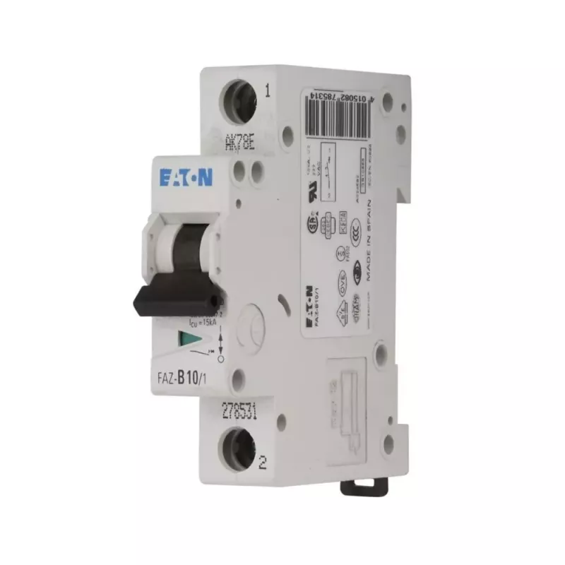 Eaton FAZ-C4/1-DC miniatiūrinis automatinis jungiklis (MCB), 1 polius, C tipo, 4 A, 220 V DC, 6 kA, DIN bėgelis 279124