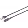 S CONN MAXIMUM CONNECTIVITY USB-C LAN adapterio kabelis 1G, USB Type-C male į RJ45, aliuminis, juodas, 2m (14-51035)