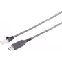 S CONN MAXIMUM CONNECTIVITY USB-A į RJ45 Gigabit Ethernet adapterio kabelis, 7,5 m, juodas 13-52065