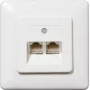 SHIVERPEAKS ISDN sieninė rozetė, 2 x RJ45 lizdai, įleidžiamoji, perjungiamas galinis rezistorius, balta 69989