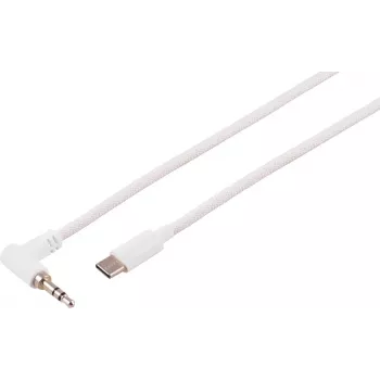 S CONN MAXIMUM CONNECTIVITY USB-C audio kabelis, 3,5 mm kampuotas kištukas, TRS, baltas, 0,9 m 14-06226