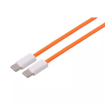 S CONN MAXIMUM CONNECTIVITY USB-C prie USB-C įkrovimo kabelis, 2.0, 60W, oranžinis, pintas nailonas, 3m 14-21047