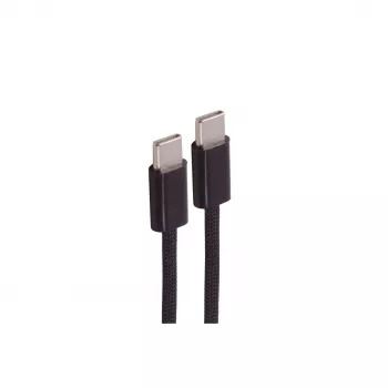 SHIVERPEAKS USB-C į USB-C įkrovimo kabelis, USB 2.0, 60W, 0,5m, pintas tekstilės, juodas (BS14-21015)