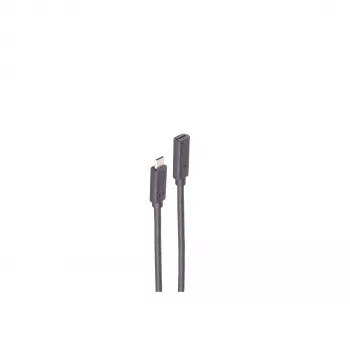 ShiverPeaks BS13-44025 USB 3.2 Gen 2 USB-C prailginimo kabelis, 1 m, juodas