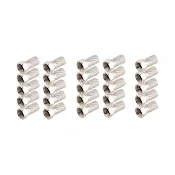 SHIVERPEAKS BASIC-S F-connector 7,2 mm su sandarinimo žiedu ir didele veržle, 25 vnt. BS85010-R-SET25