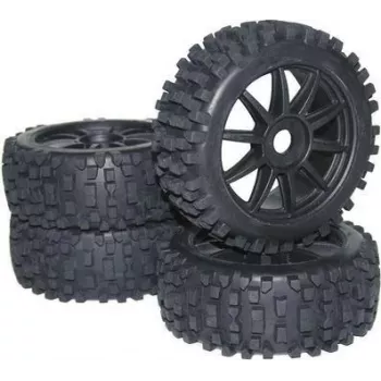 Reely 1:8 Buggy komplektiniai ratai Big Core 10 stipinų juodi 4 vnt. (MV3693SBA3)