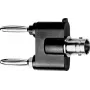 Telegärtner matavimo adapteris BNC lizdas į 4 mm bananų kištukus, juodas/sidabrinis J01008A0620