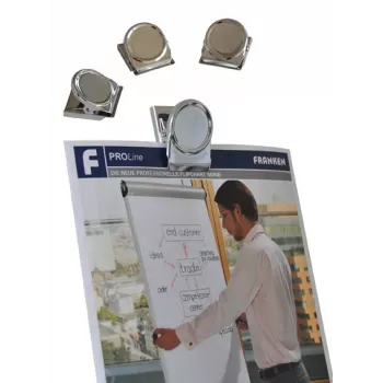 FRANKEN HMC35 magnetinis sąvaržėlė, 40 x 35 mm, 500 g laikymo galia, sidabrinė
