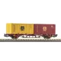 PIKO 27750 konteinerių platforma DC, DB AG, VI epocha, Sgns 80', 2x 40ft konteineriai, H0