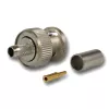 Telegärtner BNC crimp plug 50 Ohm, skirtas RG-58 C/U, nikelis/auksas, 4 GHz J01000L1255Z