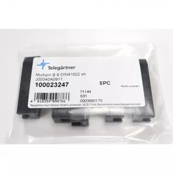 Telegärtner DIN 41622 Type B 8 asimetrinė 8 kontaktų PCB lizdinė jungtis, litavimo montavimas J00040A0911
