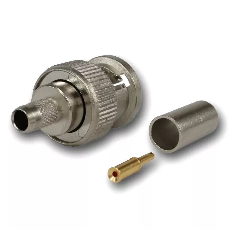 Telegärtner BNC kištukinis suspaudžiamasis jungtis 75 Ohm, skirta RG59/RG62/RG179/RG187/RG316 J01002A0030