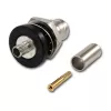 Telegärtner BNC kabelio lizdas Crimp G01 50 Ohm, Crimp/Crimp, izoliuotas flanšas, A1305, Z04, G01 (RG-58 C/U) - 5 vnt.
