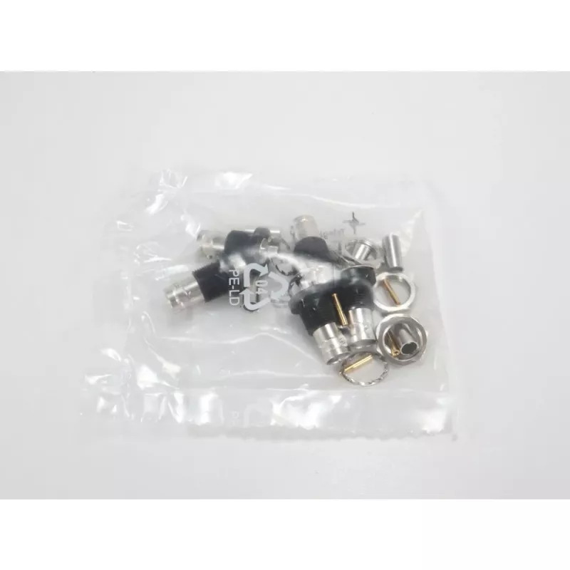 Telegärtner BNC kabelio lizdas Crimp G01 50 Ohm, Crimp/Crimp, izoliuotas flanšas, A1305, Z04, G01 (RG-58 C/U) - 5 vnt.