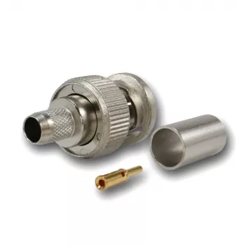 Telegärtner BNC crimp jungtis G02 75 omų, skirta RG-59B/U, UG-1789/U, vyriška, 5 vnt. paketas J01002A1288Y