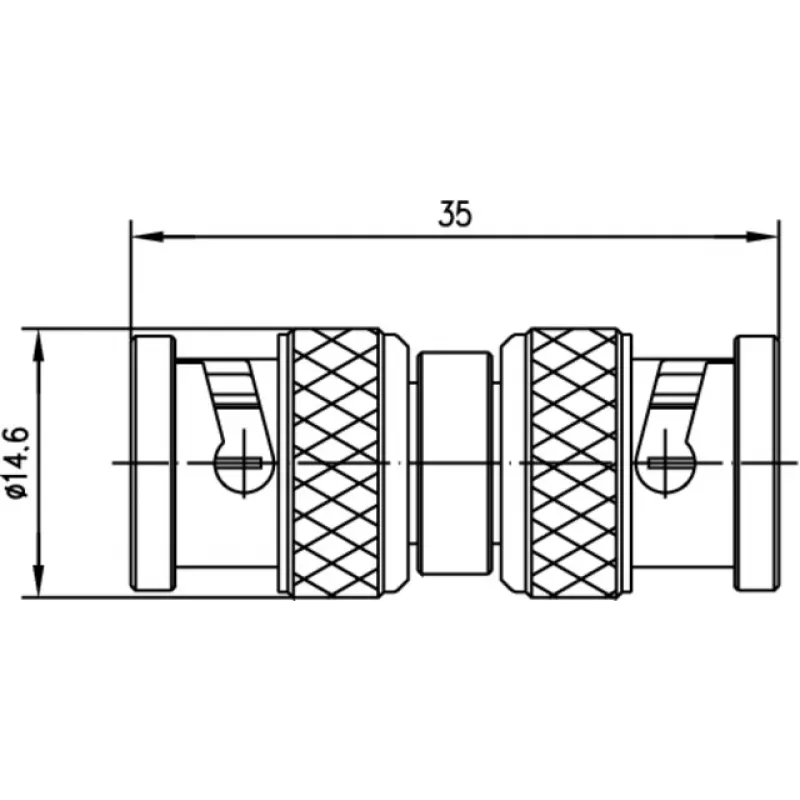 Telegärtner BNC adapteris, BNC kištukas į BNC kištuką, 50 omų, J01004A0806