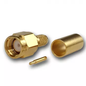 Telegärtner SMA kabelio kištukas Crimp/Solder G01 (RG-58C/U), auksuotas, 1 vnt.