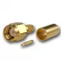 Telegärtner SMA kabelio kištukas Crimp/Solder G01 (RG-58C/U), auksuotas, 1 vnt.