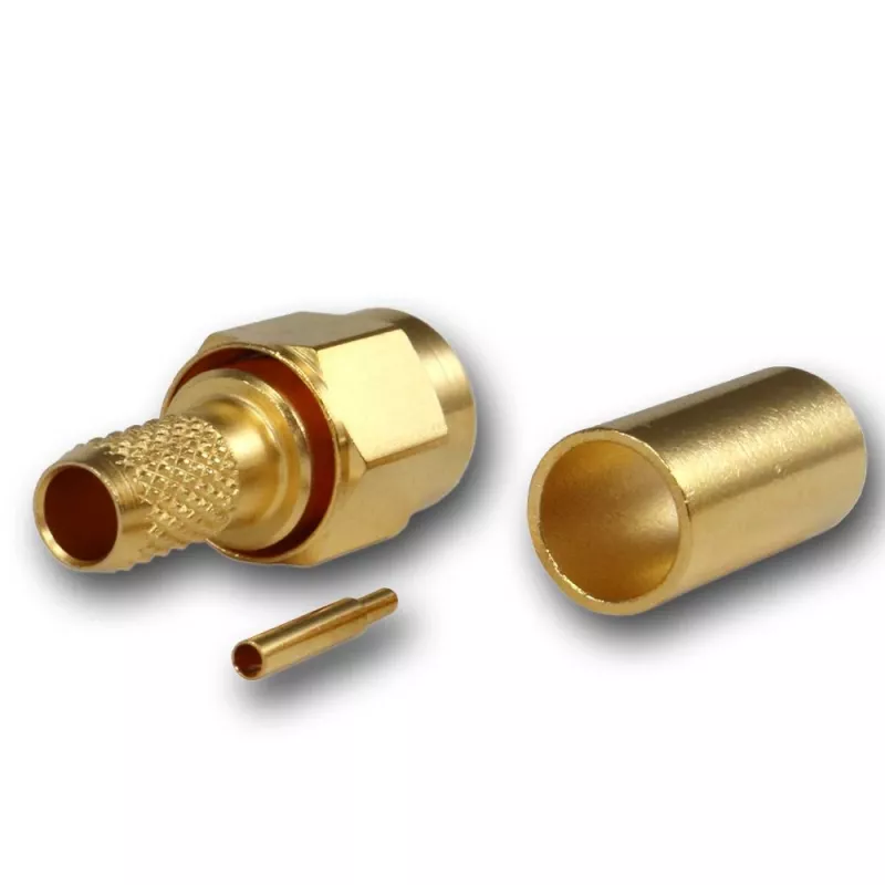 Telegärtner SMA kabelio kištukas Crimp/Solder G01 (RG-58C/U), auksuotas, 1 vnt.