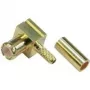 Telegärtner MCX stačiu kampu crimp plug, 50 omų, auksuotas centrinis kontaktas