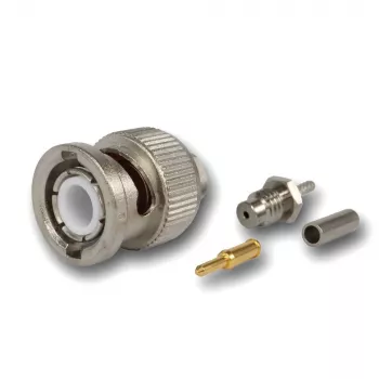 Telegärtner BNC crimp plug 50 Ohm, skirtas RG-178 B/U, tiesus, nikelis/auksas, 1 vnt.