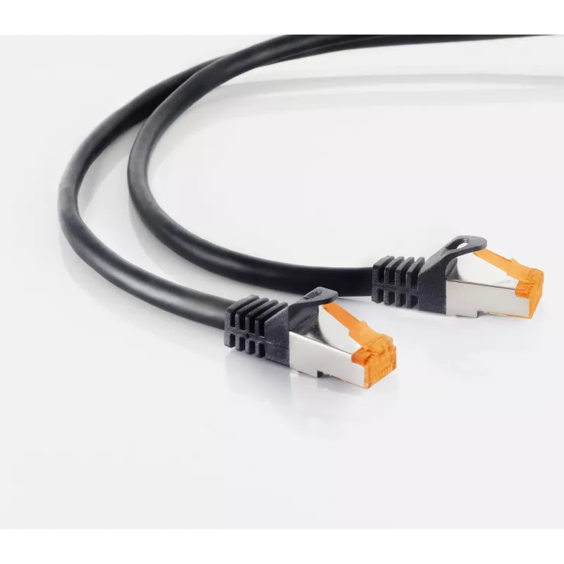 S CONN MAXIMUM CONNECTIVITY Cat.6A S/FTP lauko komutacinis kabelis, 3m, juodas 08-26045