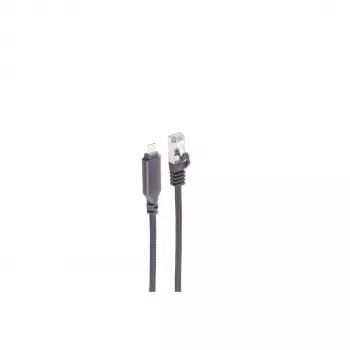 SHIVERPEAKS USB-C į RJ45 Gigabit Ethernet adapterio kabelis, aliuminis, juodas, 1 m (BS14-51025)