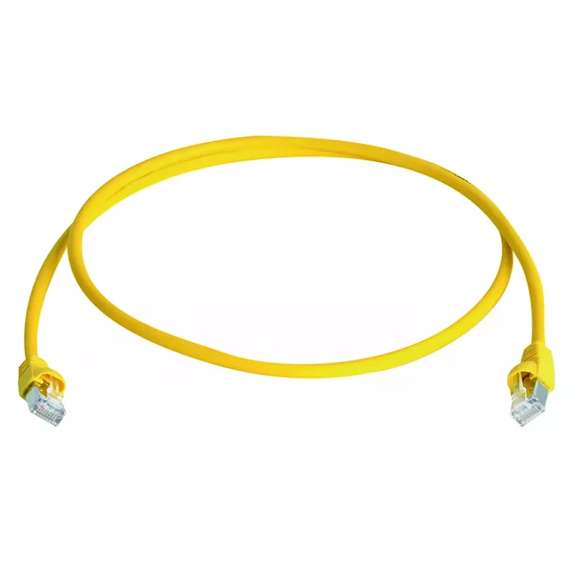 TELEGÄRTNER TEGA Cat.6A S/FTP komutacinis kabelis, RJ45, LSZH, geltonas, 2,5 m L00002A0213