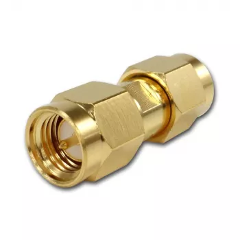 TELEGÄRTNER SMA male to SMA male koaksialinis adapteris, 50 omų, DC-18 GHz, paauksuotas žalvaris