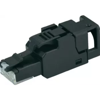 TELEGÄRTNER UFP8 RJ45 lauko montuojamas kištukas, Cat 6a, neekranuotas, be įrankių IDC, su apsauga nuo perlenkimo J00026A3000