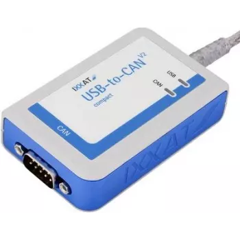 IXXAT USB-to-CAN V2 kompaktiškas sąsaja, galvaninė izoliacija, 1x CAN/CAN FD, USB 2.0, D-Sub 9 1.01.0281.12001