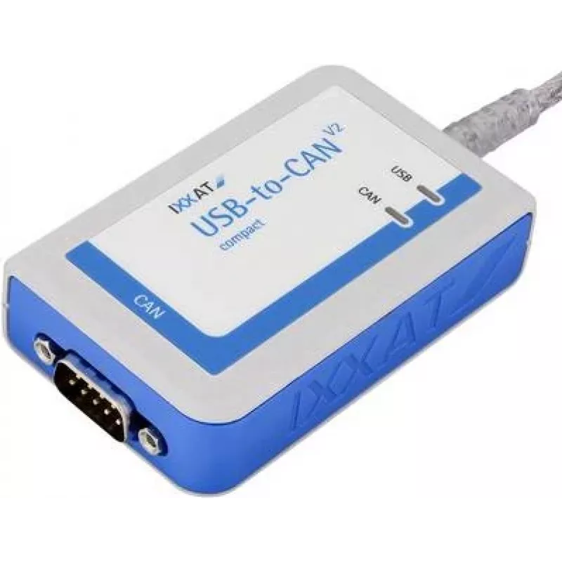 IXXAT USB-to-CAN V2 kompaktiškas sąsaja, galvaninė izoliacija, 1x CAN/CAN FD, USB 2.0, D-Sub 9 1.01.0281.12001