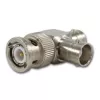 Telegärtner BNC T-adapteris, BNC male į 2x BNC female, 50 Ohm, nikelis/auksas J01004A0616