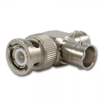 Telegärtner BNC T-adapteris, BNC male į 2x BNC female, 50 Ohm, nikelis/auksas J01004A0616