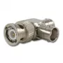 Telegärtner BNC T-adapteris, BNC male į 2x BNC female, 50 Ohm, nikelis/auksas J01004A0616