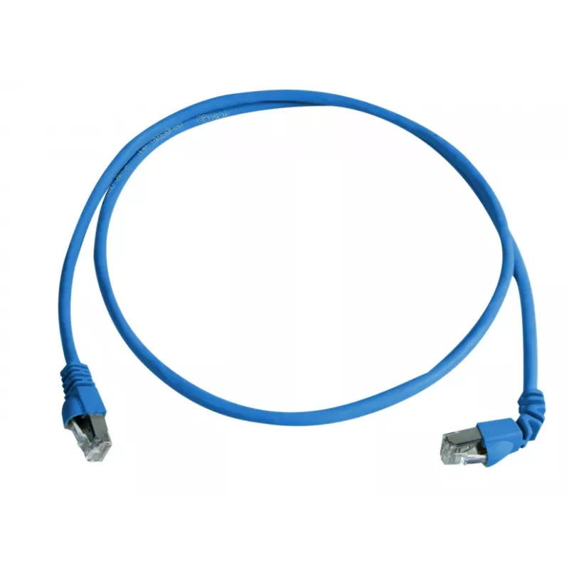 Telegärtner 100008016 CAT 6a S/FTP komutacinis kabelis, RJ45, 0,5 m, mėlynas, LSZH, 10 Gbps